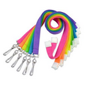 5/8" Blank Neon Lanyards with Swivel Hook